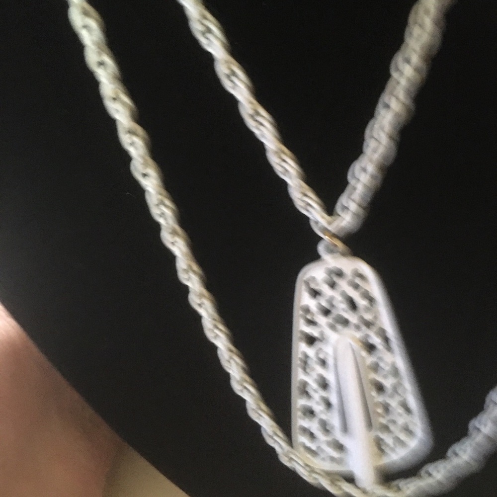 Trifari White Enamel Necklace